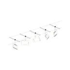 Paulmann Seilsystem Set Frame Weiß matt,Chrom 5x4,8W  3.000 DC 60VA 5 Spots