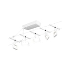 Paulmann Seilsystem Set Frame Weiß matt,Chrom 5x4,8W  3.000 DC 60VA 5 Spots