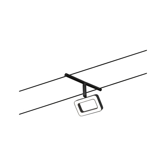 Paulmann Seilsystem Spot Frame Schwarz matt,Chrom 1x4,8W  3.000 DC 60VA