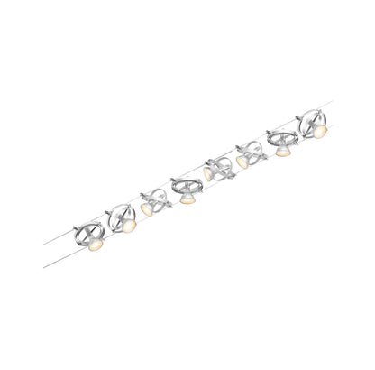 Paulmann Seilsystem Cardan Chrom matt 8 Spots ohne Leuchtmittel max. 8xW GU5,3 DC 60VA