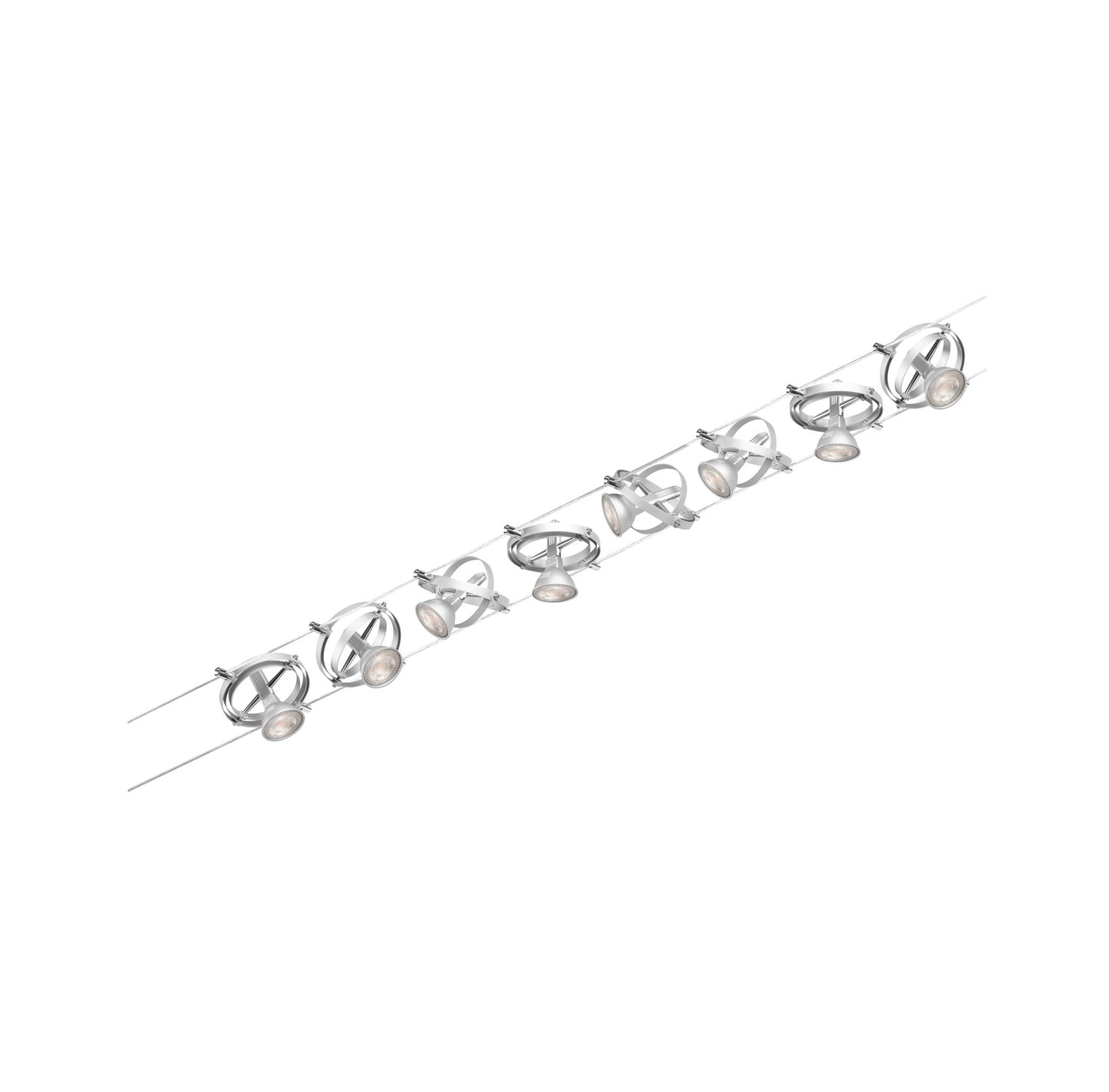 Paulmann Seilsystem Cardan Chrom matt 8 Spots ohne Leuchtmittel max. 8xW GU5,3 DC 60VA
