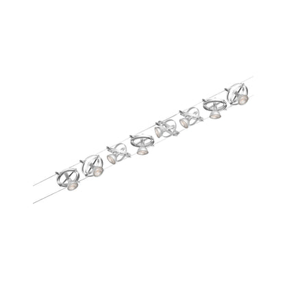 Paulmann Seilsystem Cardan Chrom matt 8 Spots ohne Leuchtmittel max. 8xW GU5,3 DC 60VA
