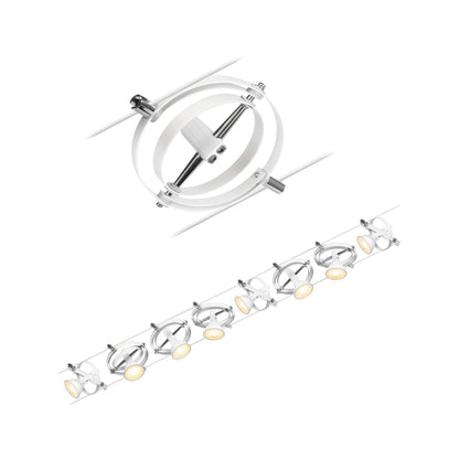 Paulmann Seilsystem Cardan Weiß matt 8 Spots ohne Leuchtmittel max. 8xW GU5,3 DC 60VA