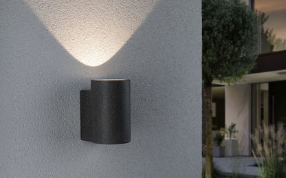 Paulmann Outdoor 230V Wandleuchte Concrea 6,5W IP44 black 3000K Sandstone Cement