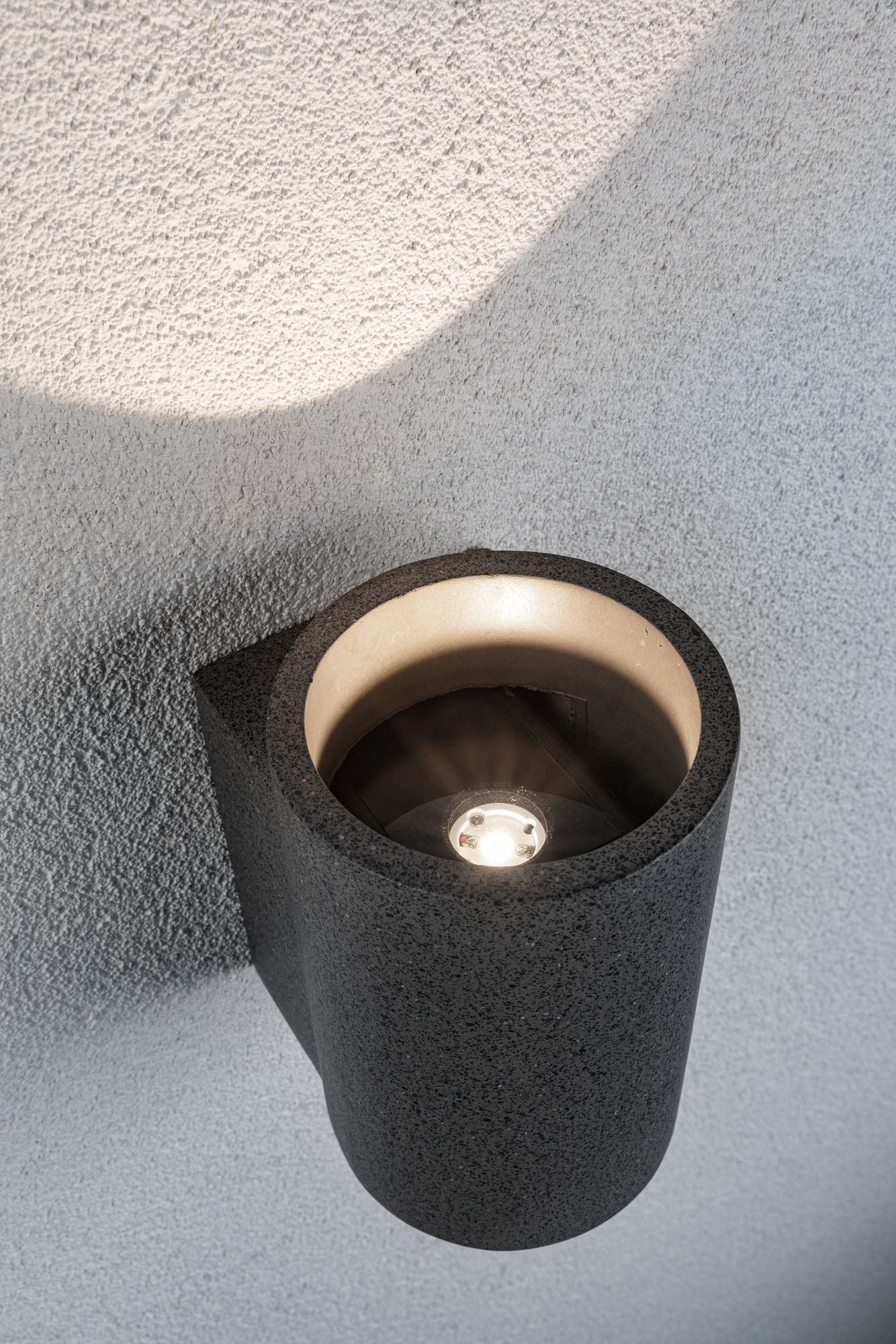Paulmann Outdoor 230V Wandleuchte Concrea 6,5W IP44 black 3000K Sandstone Cement