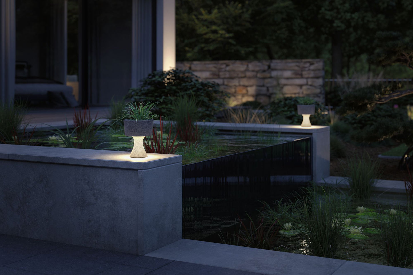 Paulmann Outdoor 230V Lichtobjekt Concrea 6,5W IP44 black 3000K Sandstone Cement