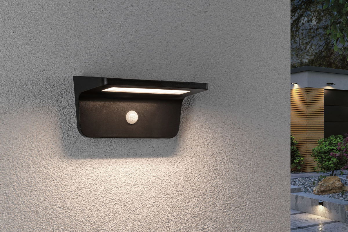 Paulmann Outdoor Solar Wandleuchte Solveig Anthrazit IP44 350lm Warmweiß