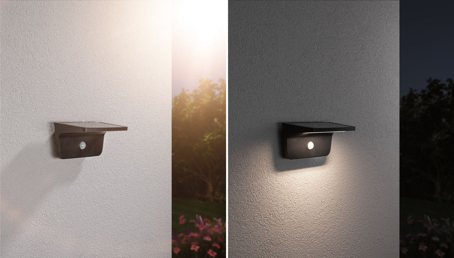 Paulmann Outdoor Solar Wandleuchte Solveig Anthrazit IP44 350lm Warmweiß