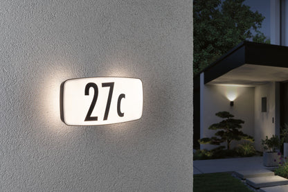 Paulmann LED Hausnummernleuchten Sheera mit Bewegungsmelder und Dämmerungssensor IP44  276x73mm 3000K 6,5W 820lm 230V