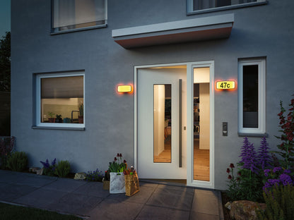 Paulmann Smart Home Zigbee LED Hausnummernleuchten Sheera mit Bewegungsmelder und Dämmerungssensor Tunable Warm IP44  276x73mm Tunable Warm 6,5W 430lm 230V  Anthrazit Kunststoff