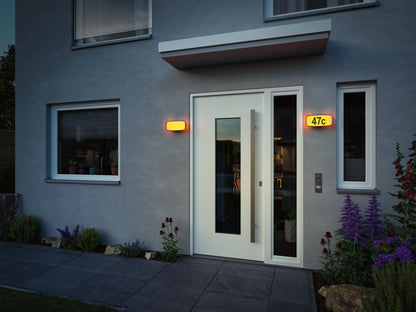 Paulmann Smart Home Zigbee LED Hausnummernleuchten Sheera mit Bewegungsmelder und Dämmerungssensor Tunable Warm IP44  276x73mm Tunable Warm 6,5W 430lm 230V  Anthrazit Kunststoff