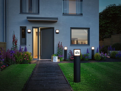 Paulmann LED Außenwandleuchte Padea mit Bewegungsmelder und Dämmerungssensor IP44  198x71mm 3000K 8,5W 1000lm 230V  Anthrazit Kunststoff Dämmerungssensor