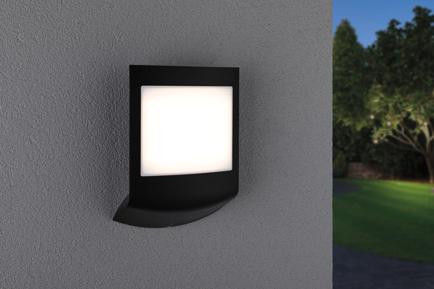 Paulmann LED Außenwandleuchte Padea mit Bewegungsmelder und Dämmerungssensor IP44  198x71mm 3000K 8,5W 1000lm 230V  Anthrazit Kunststoff Dämmerungssensor