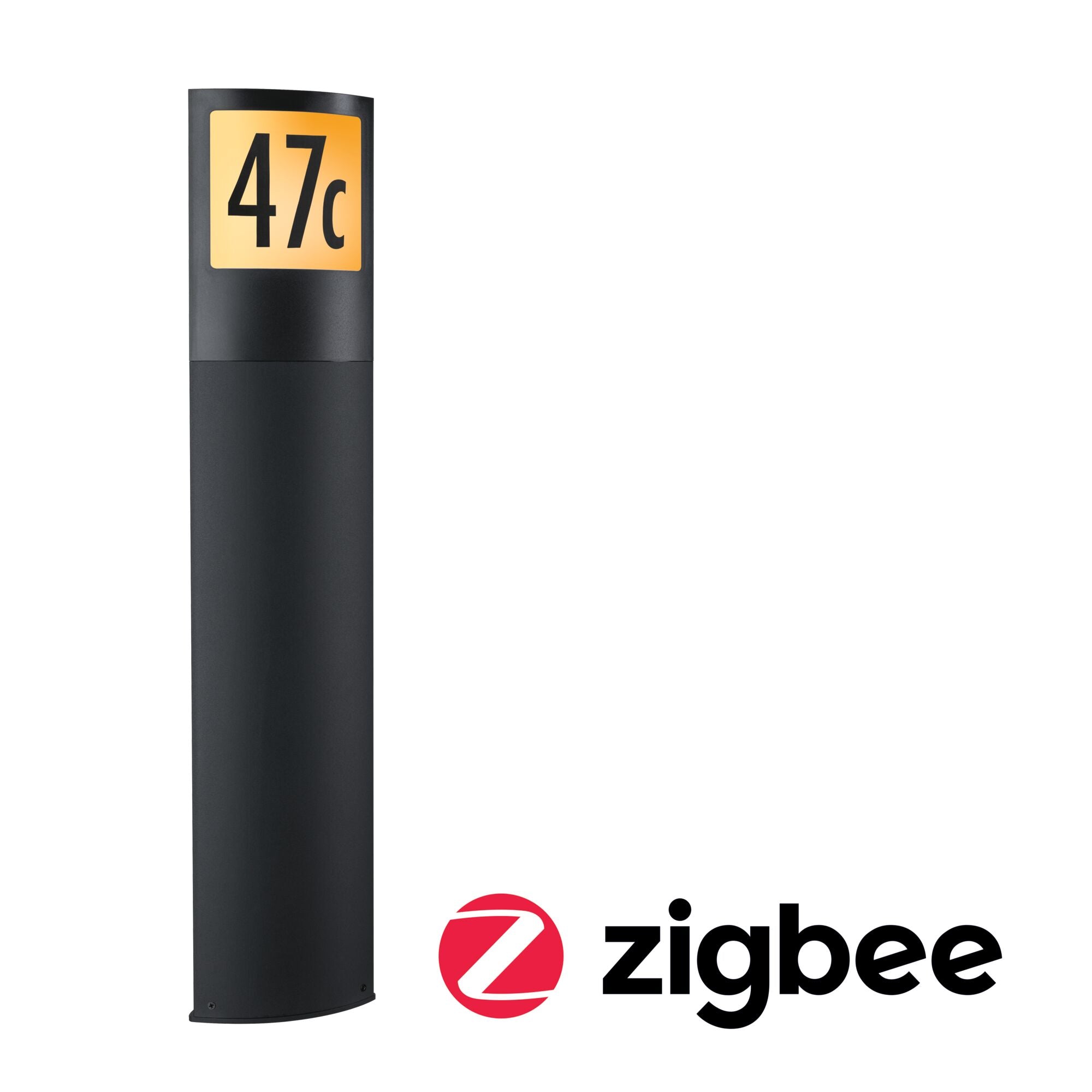 Paulmann Smart Home Zigbee LED Pollerleuchte Padea mit Bewegungsmelder und Dämmerungssensor Tunable Warm IP44  847mm Tunable Warm 8,5W 700lm 230V  Anthrazit Kunststoff