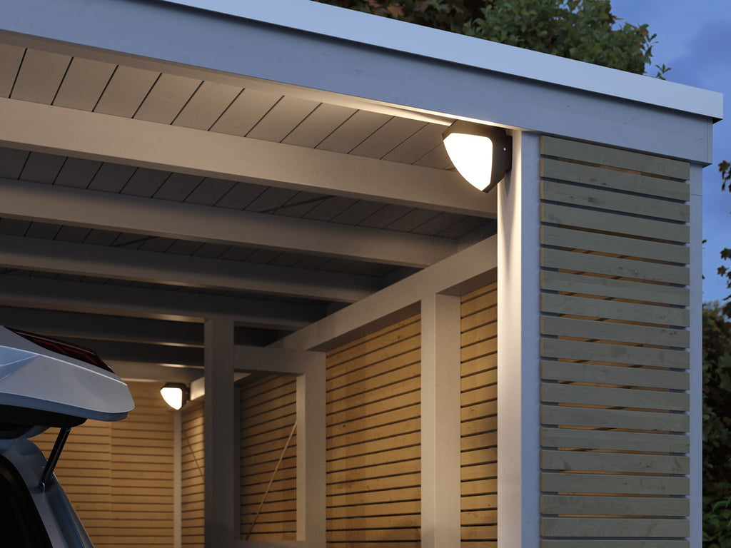 Paulmann Park + Light LED Außenwandleuchte Ikosea ohne Bewegungsmelder IP44  50x203mm 3000K 2x2,8W 2x300lm 12V  Anthrazit Kunststoff