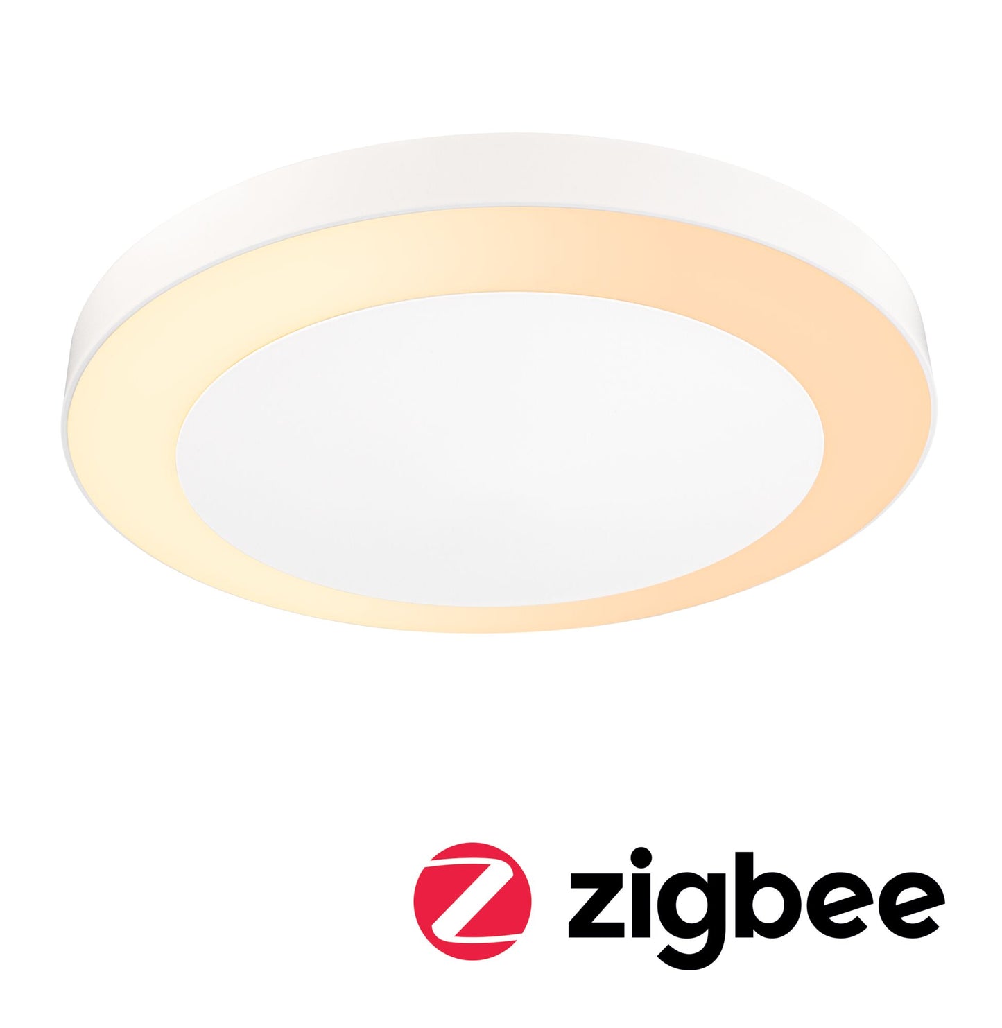Paulmann Smart Home Zigbee LED Deckenaufbauleuchte Circula mit Bewegungsmelder und Dämmerungssensor Tunable Warm IP44 rund 320mm Tunable Warm 14W 880lm 230V  Weiß Kunststoff