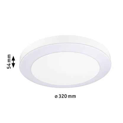 Paulmann Smart Home Zigbee LED Deckenaufbauleuchte Circula mit Bewegungsmelder und Dämmerungssensor Tunable Warm IP44 rund 320mm Tunable Warm 14W 880lm 230V  Weiß Kunststoff