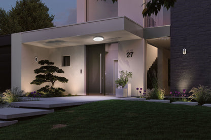 Paulmann LED Deckenaufbauleuchte Circula mit Dämmerungssensor und Bewegungsmelder IP44 rund 320mm 3000K 14W 1800lm 230V  Beige Kunststoff