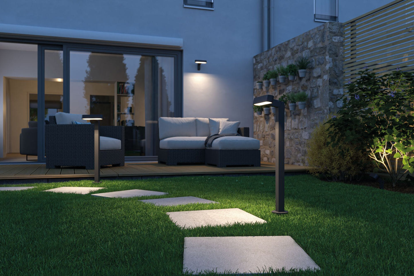 Paulmann Plug & Shine LED Pollerleuchte Ito Horizontale Ausrichtung IP65 3000K 6W   Anthrazit