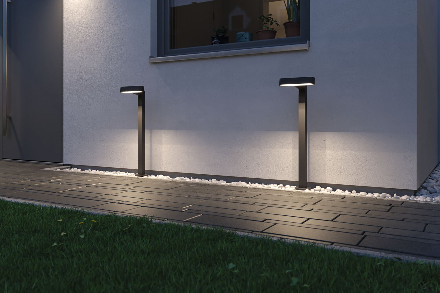 Paulmann Plug & Shine LED Pollerleuchte Ito Horizontale Ausrichtung IP65 3000K 6W   Anthrazit
