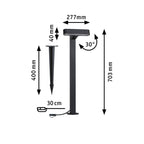 Paulmann Plug & Shine LED Pollerleuchte Ito Horizontale Ausrichtung IP65 3000K 6W   Anthrazit