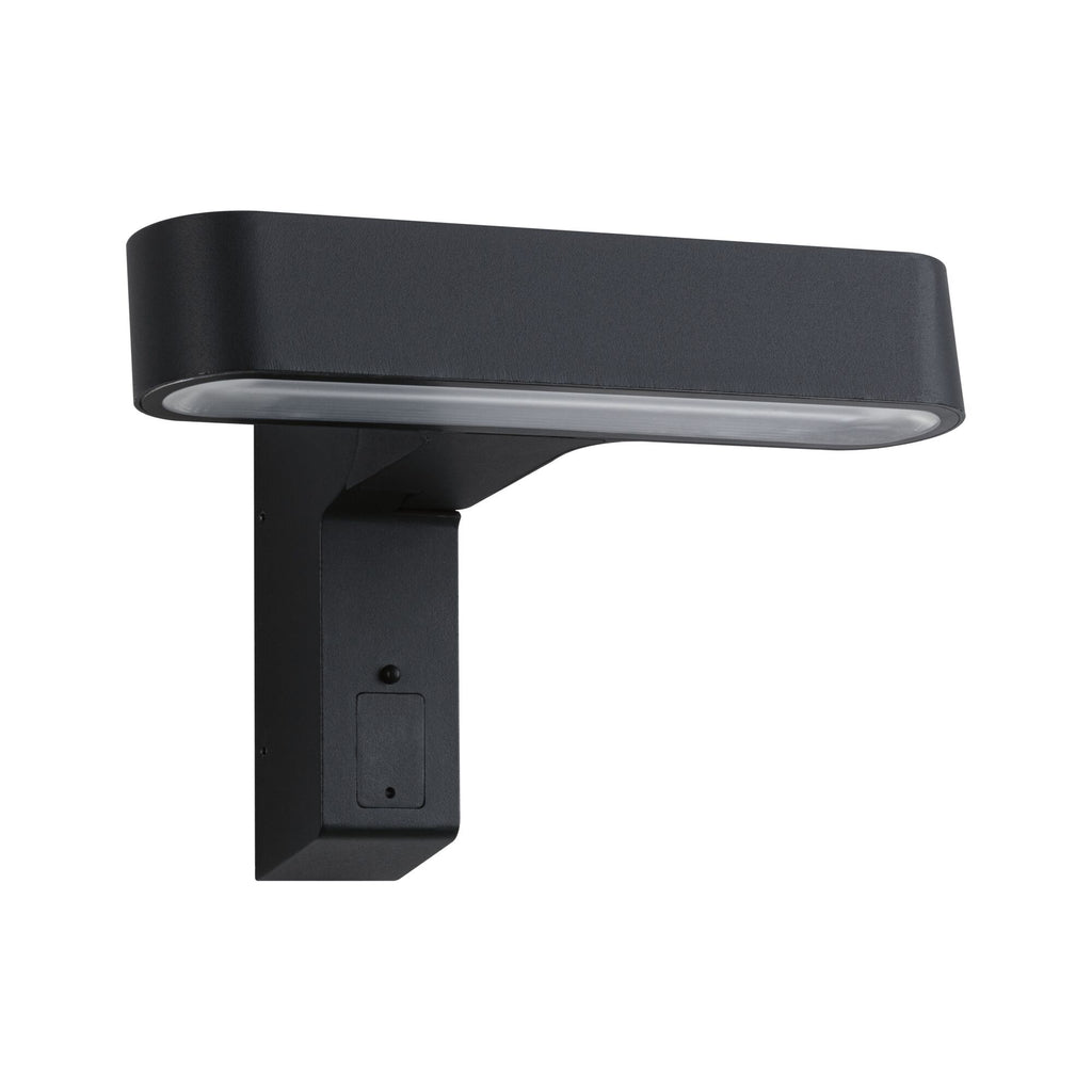 Paulmann House LED Außenwandleuchte Ito Horizontale Ausrichtung Bewegungsmelder IP44  227x159mm 3000K 6W 450lm 230V 65° Anthrazit Metall,Kunststoff