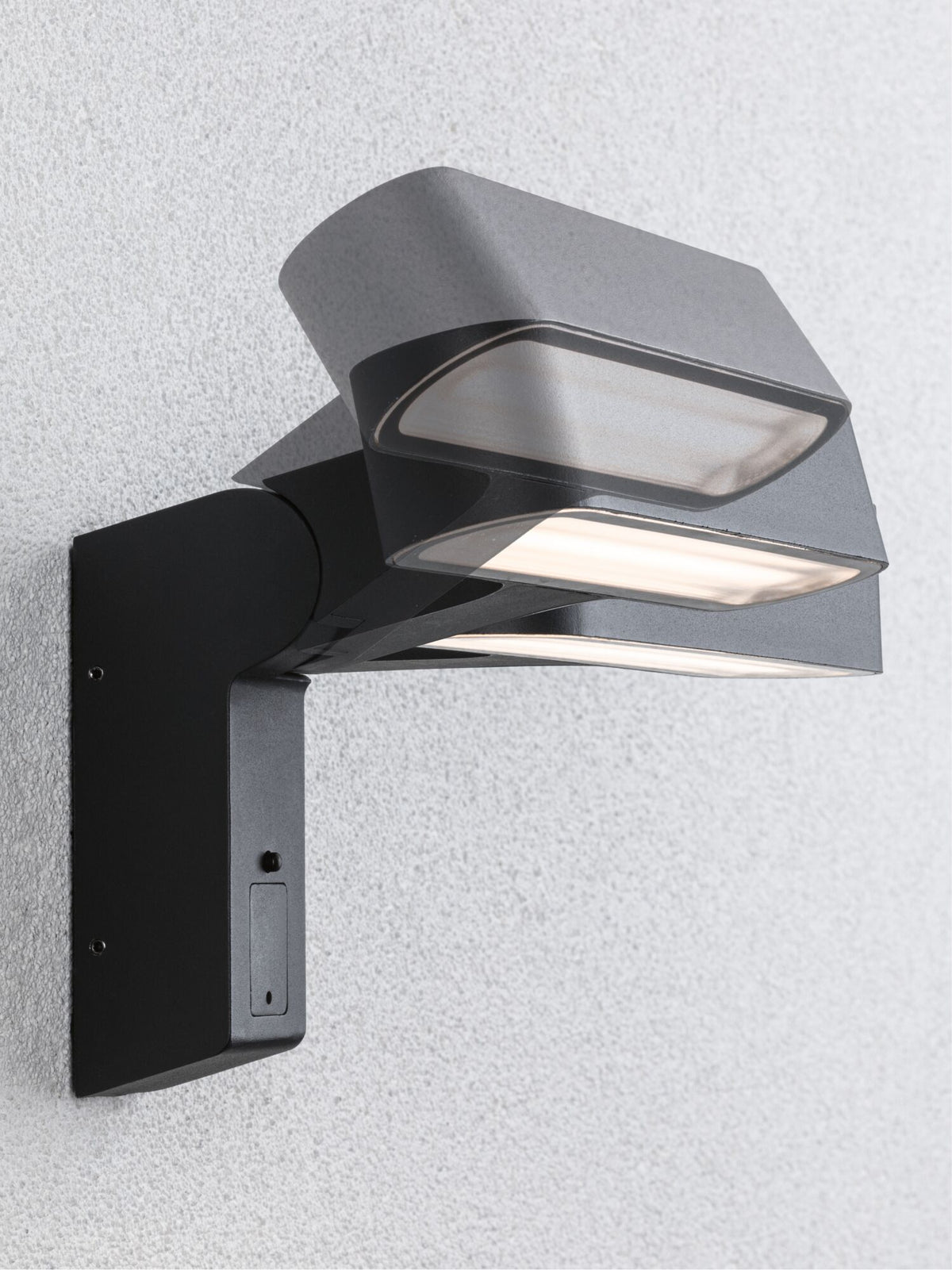 Paulmann House LED Außenwandleuchte Ito Horizontale Ausrichtung Bewegungsmelder IP44  227x159mm 3000K 6W 450lm 230V 65° Anthrazit Metall,Kunststoff