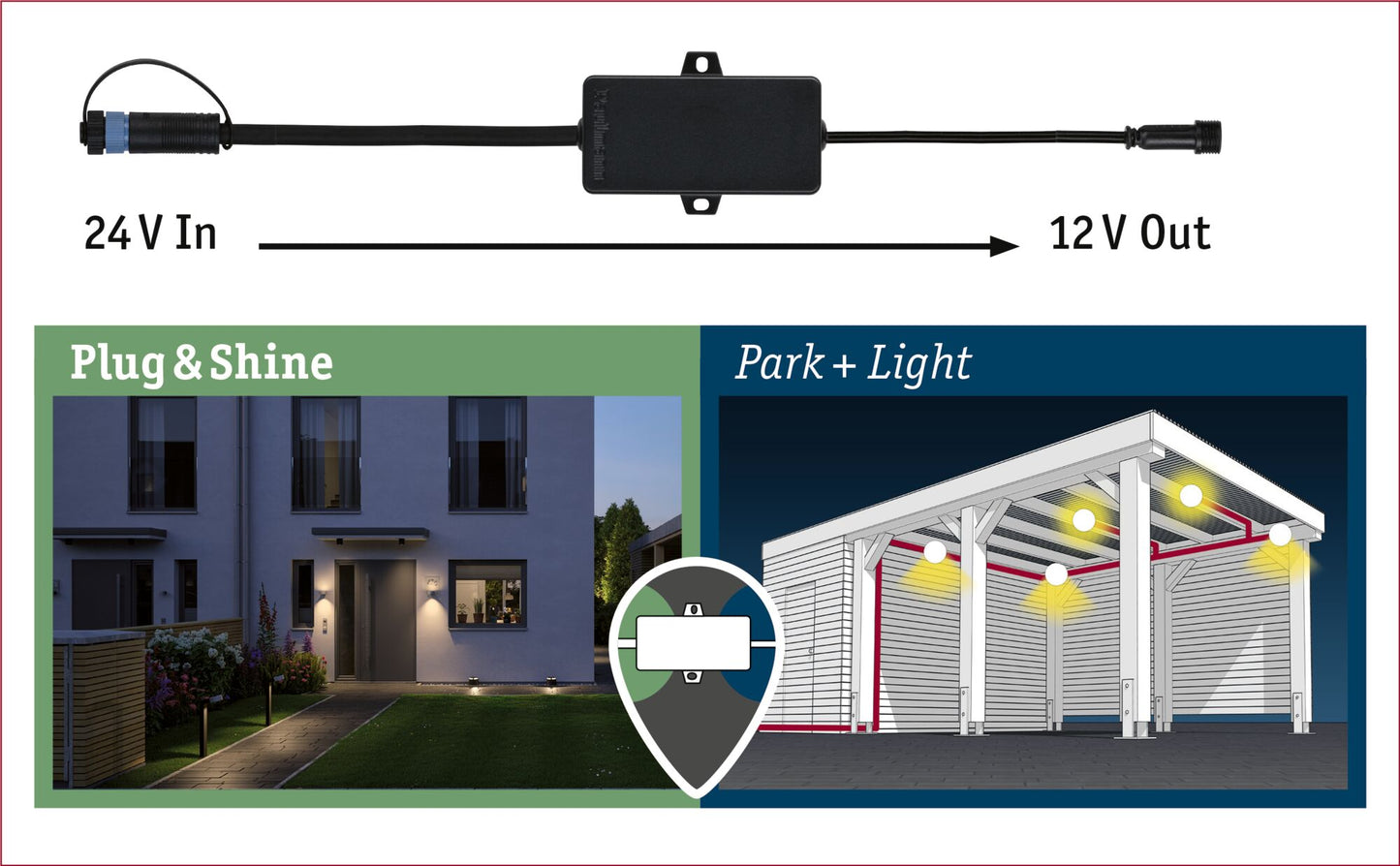 Paulmann Park & Light Adapter IP67 24V max. 24W Schwarz