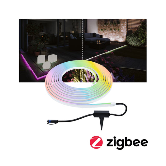 Paulmann Smart Home Zigbee Plug & Shine Smooth Strip RGB Tunable White IP67 39W DC 24V 10m