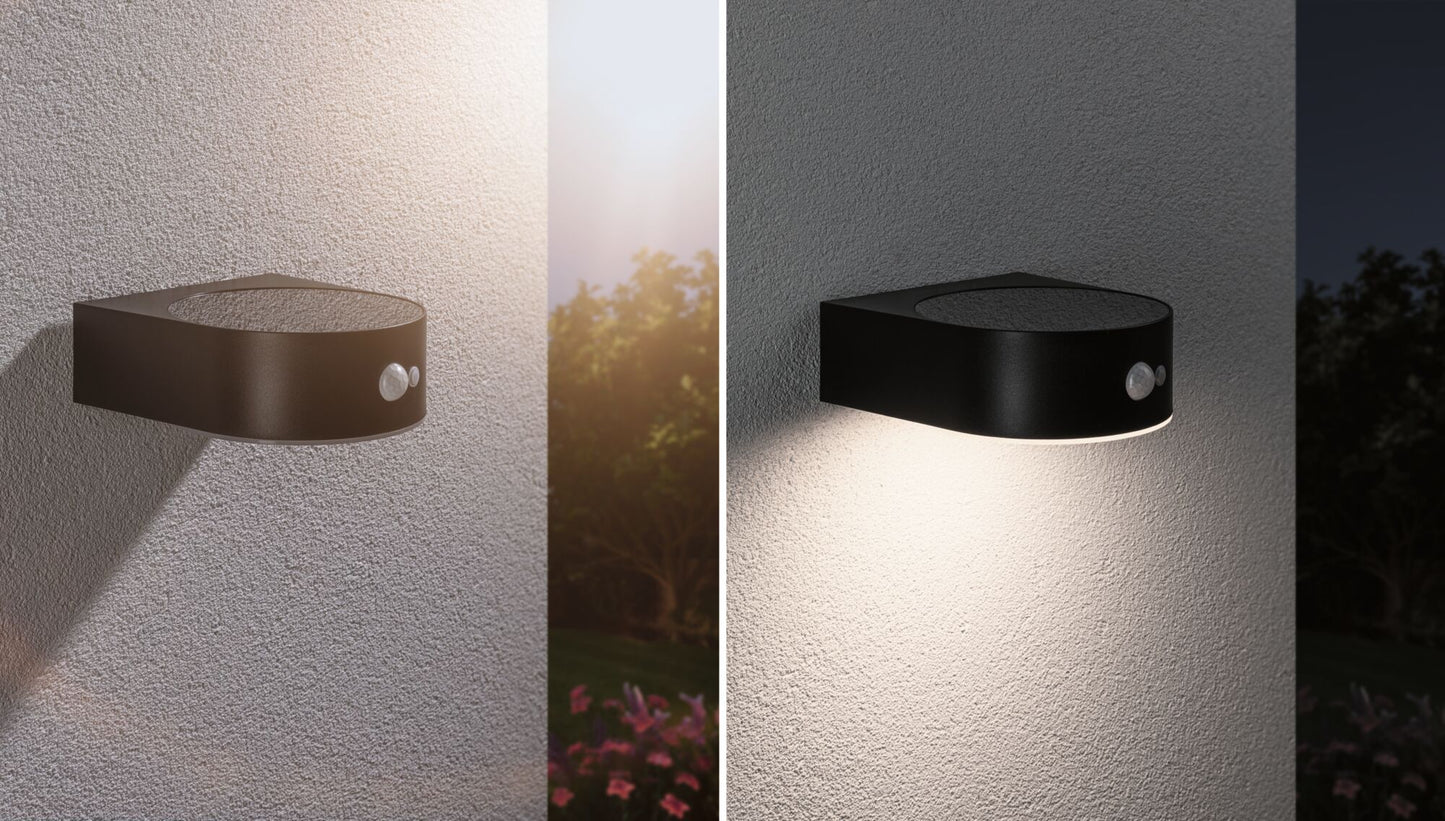 Paulmann Solar LED Außenwandleuchte Eileen mit Bewegungsmelder IP44 175x198mm 3000K 5,5W 600lm