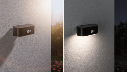 Paulmann Solar LED Außenwandleuchte Adya mit Bewegungsmelder IP44 180x118mm 3000K 2,5W 300lm
