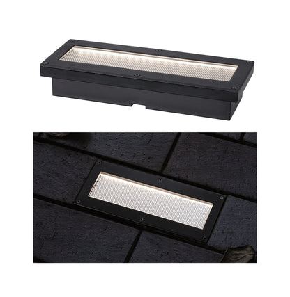 Paulmann Solar LED Bodeneinbauleuchte Domenic IP67 eckig 200x80mm 3000K 0,1W 1lm  Schwarz Kunststoff