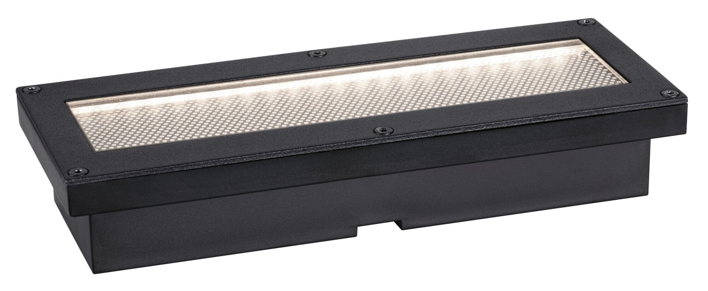 Paulmann Solar LED Bodeneinbauleuchte Domenic IP67 eckig 200x80mm 3000K 0,1W 1lm  Schwarz Kunststoff