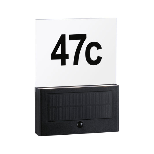 Paulmann Solar LED Hausnummernleuchte Neda IP44 3000K 80lm Anthrazit