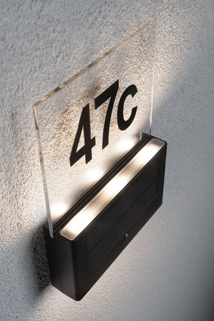 Paulmann Solar LED Hausnummernleuchte Neda IP44 3000K 80lm Anthrazit