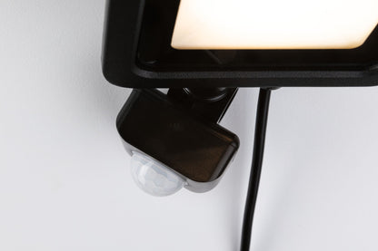 Paulmann Park + Light LED Außenwandleuchte Bimea mit Bewegungsmelder IP65 eckig 103x23mm 3000K 4,5W 430lm 12V  Schwarz Metall