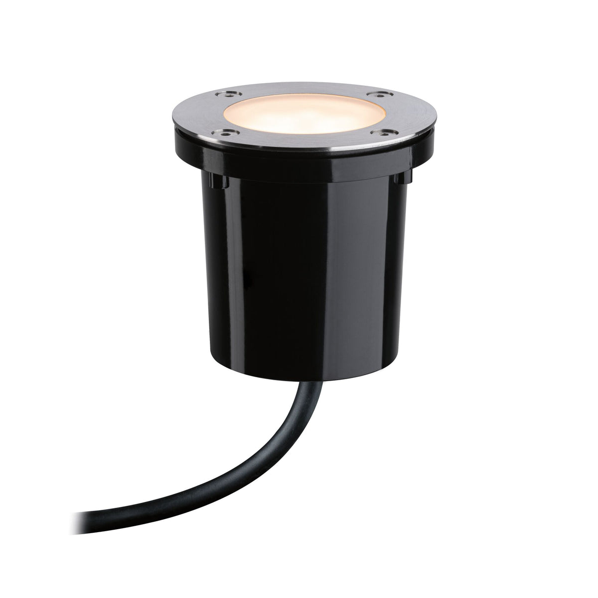 Paulmann Plug & Shine LED Bodeneinbauleuchte Smart Home Zigbee Tunable Warm IP65 rund Tunable Warm 4,6W Schwarz,Edelstahl