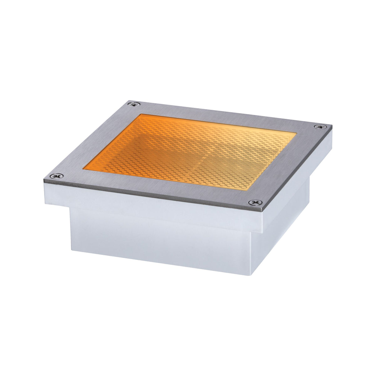 Paulmann Smart Home Zigbee LED Bodeneinbauleuchte Brick Tunable Warm IP67 eckig 100x100mm Tunable Warm 1W 18lm 230V Edelstahl Edelstahl