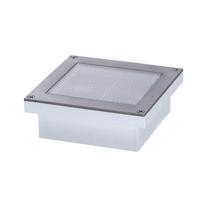 Paulmann Smart Home Zigbee LED Bodeneinbauleuchte Brick Tunable Warm IP67 eckig 100x100mm Tunable Warm 1W 18lm 230V Edelstahl Edelstahl