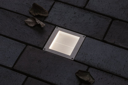 Paulmann Smart Home Zigbee LED Bodeneinbauleuchte Brick Tunable Warm IP67 eckig 100x100mm Tunable Warm 1W 18lm 230V Edelstahl Edelstahl