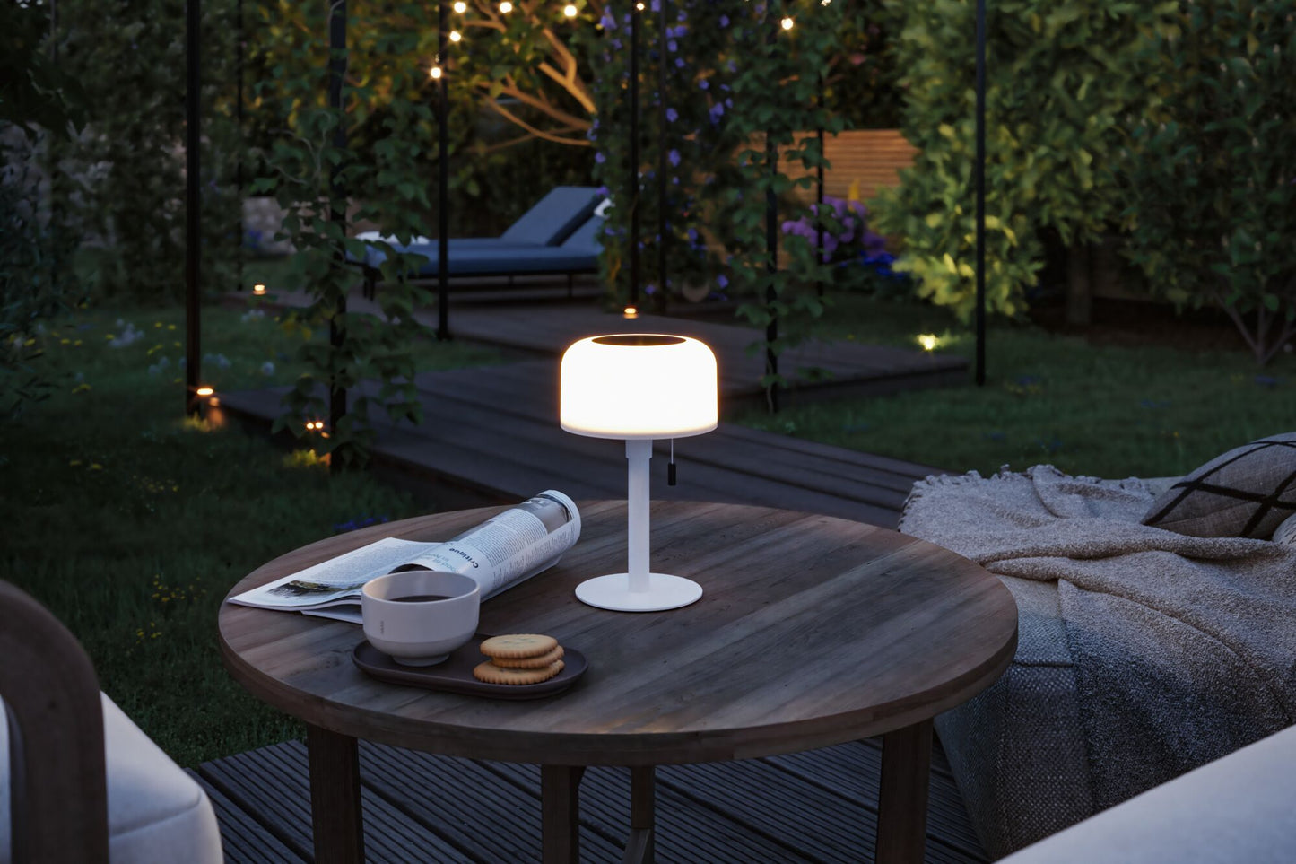 Paulmann Solar Akkuleuchte Bartja IP44 dimmbar 2700K Weiß