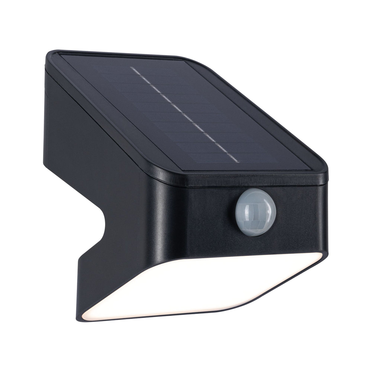Paulmann Solar LED Wandfluter Lesly Dämmerungsgesteuerter Bewegungsmelder (IR) IP65 eckig 113x126mm 3000K 5,5W 400lm 3,7V  Anthrazit Kunststoff