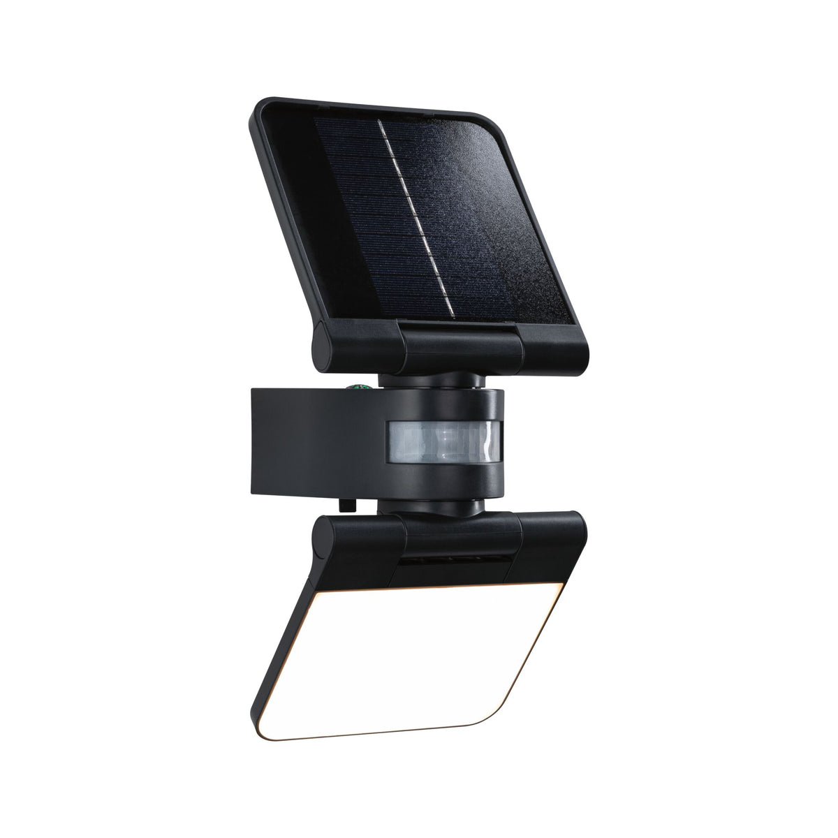 Paulmann Solar LED Wandfluter Lesla Dämmerungsgesteuerter Bewegungsmelder (IR) IP65 eckig 150x130mm 3000K 12,5W 1000lm 3,7V  Anthrazit Kunststoff