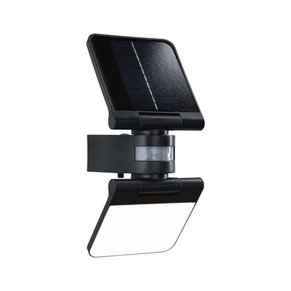 Paulmann Solar LED Wandfluter Lesla Dämmerungsgesteuerter Bewegungsmelder (IR) IP65 eckig 150x130mm 3000K 12,5W 1000lm 3,7V  Anthrazit Kunststoff