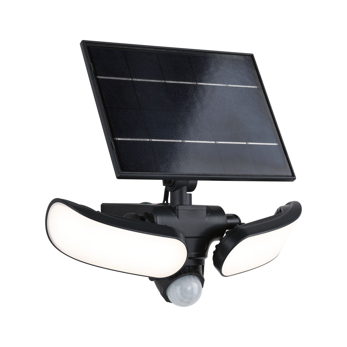 Paulmann Solar LED Wandfluter Sonlig Dämmerungsgesteuerter Bewegungsmelder (IR) IP65 eckig 286x137mm 3000K 2x9W 2x1100lm 3,7V  Anthrazit Kunststoff