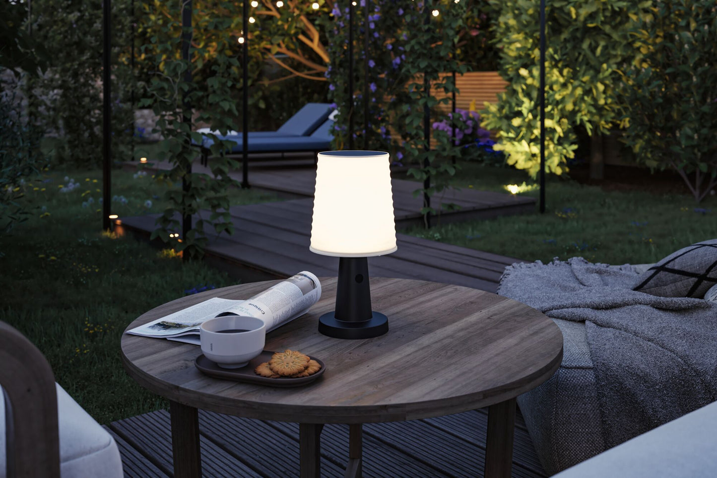Paulmann Solar LED Tischleuchte Ilanga IP44 2700K 125lm Anthrazit