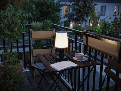 Paulmann Solar LED Tischleuchte Ilanga IP44 2700K 125lm Anthrazit