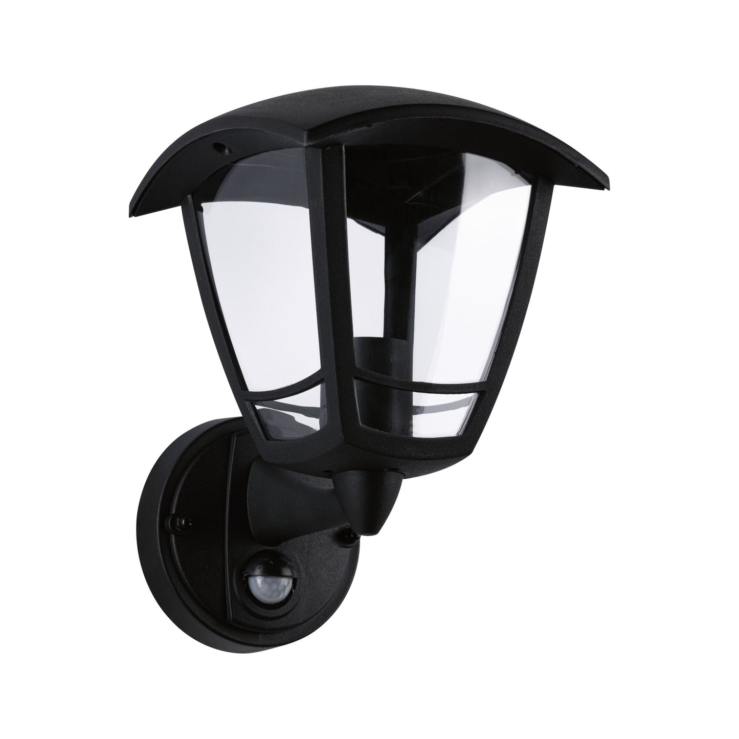 Paulmann Außenwandleuchte Classic Curved mit Bewegungsmelder IP44 eckig 164x180mm  max. 12W  230V  Schwarz Kunststoff