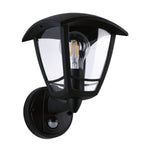 Paulmann Außenwandleuchte Classic Curved mit Bewegungsmelder IP44 eckig 164x180mm  max. 12W  230V  Schwarz Kunststoff