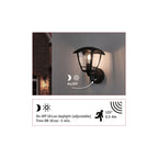 Paulmann Außenwandleuchte Classic Curved mit Bewegungsmelder IP44 eckig 164x180mm  max. 12W  230V  Schwarz Kunststoff